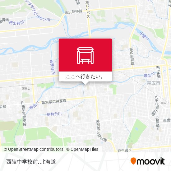 西陵中学校前地図