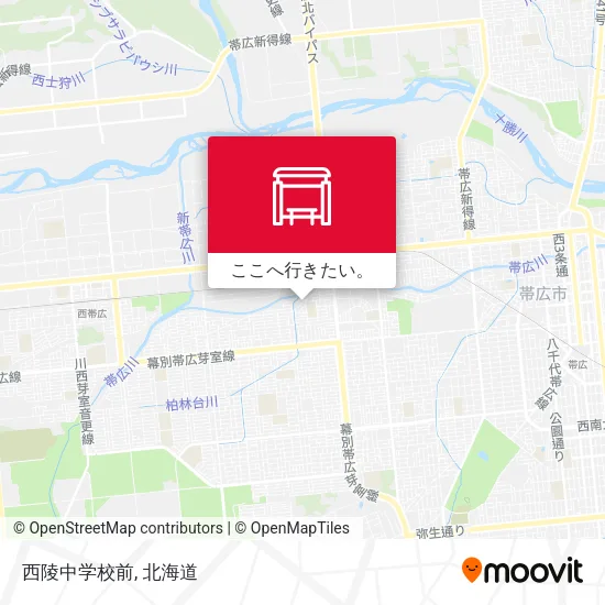 西陵中学校前地図