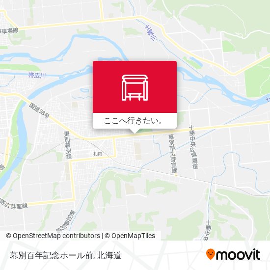 幕別百年記念ホール前地図