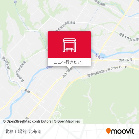 北糖工場前地図