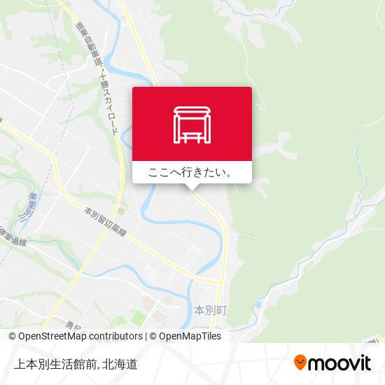 上本別生活館前地図