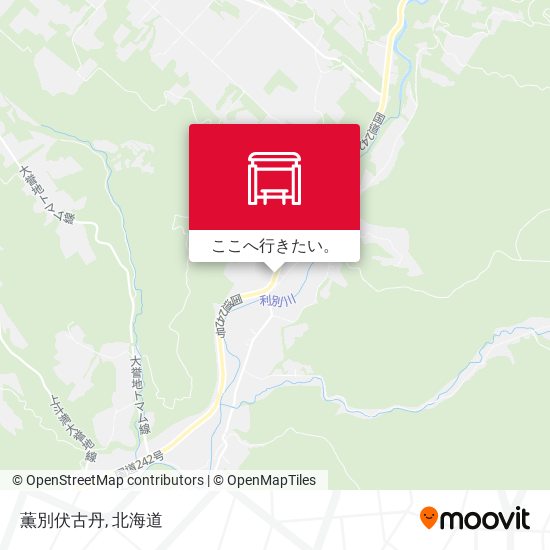 薫別伏古丹地図