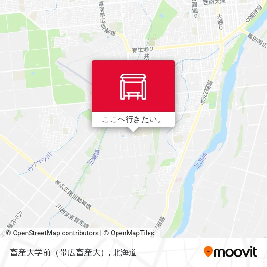 畜産大学前（帯広畜産大）地図