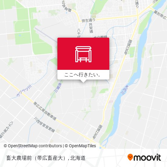 畜大農場前（帯広畜産大）地図