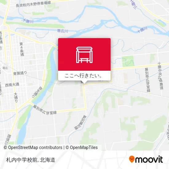 札内中学校前地図