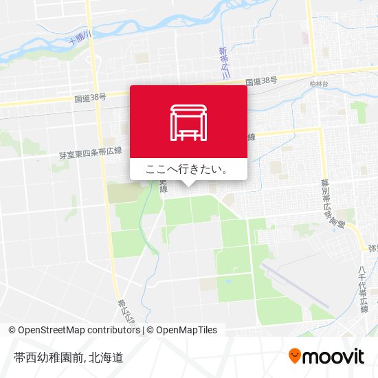 帯西幼稚園前地図
