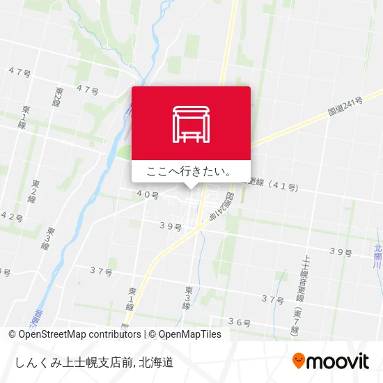 しんくみ上士幌支店前地図