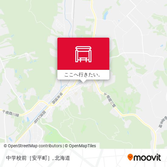 中学校前［安平町］地図