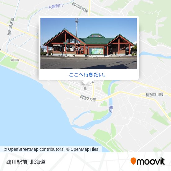 鵡川駅前地図