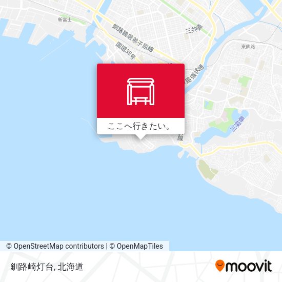釧路崎灯台地図