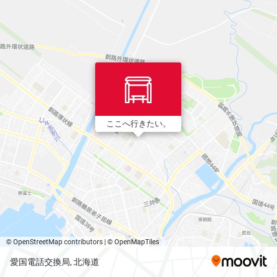 愛国電話交換局地図