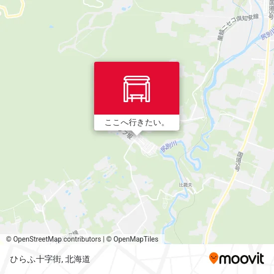 ひらふ十字街地図