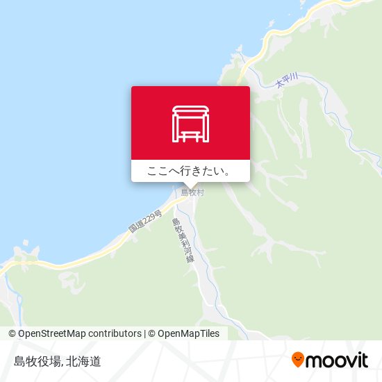 島牧役場地図