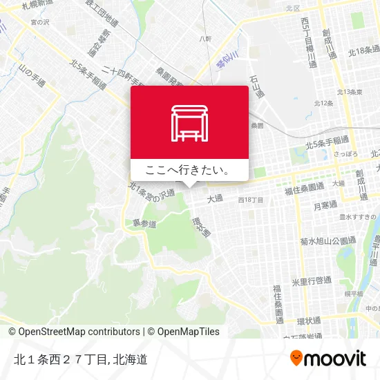北１条西２７丁目地図