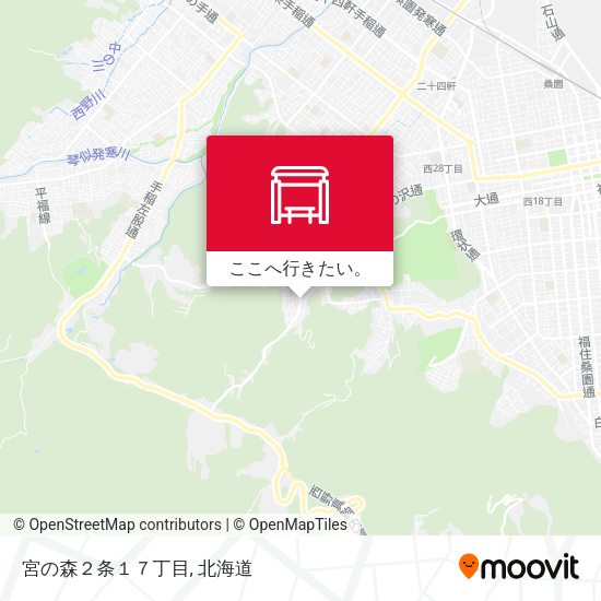 宮の森２条１７丁目地図