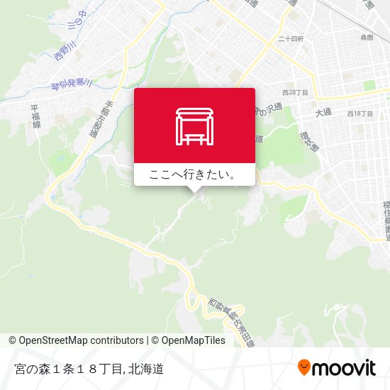 宮の森１条１８丁目地図