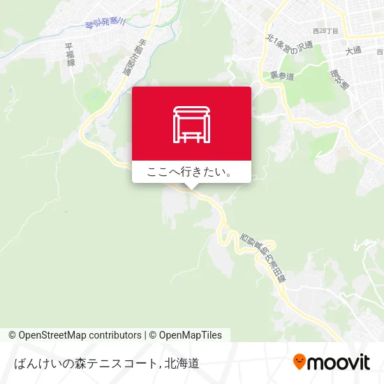 ばんけいの森テニスコート地図