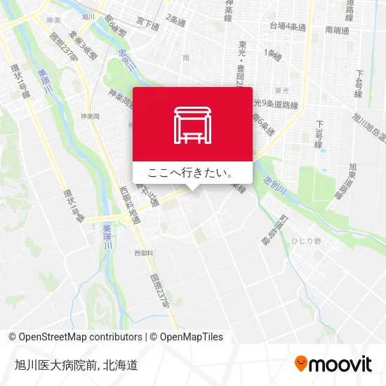 旭川医大病院前地図