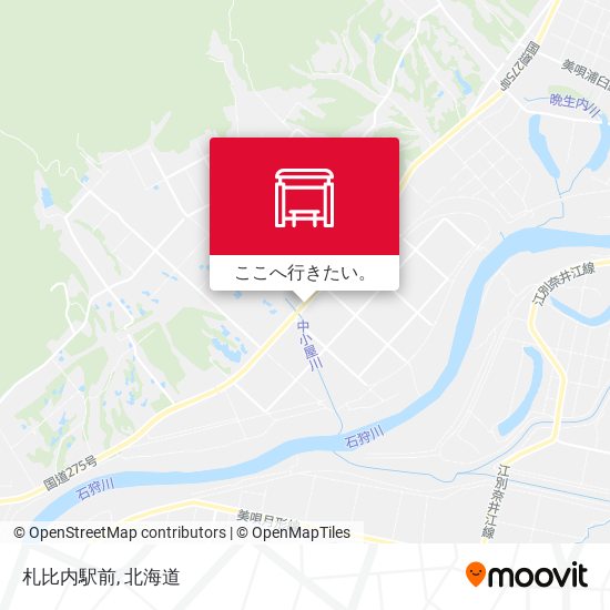 札比内駅前地図