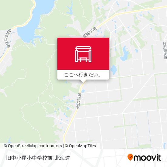 旧中小屋小中学校前地図