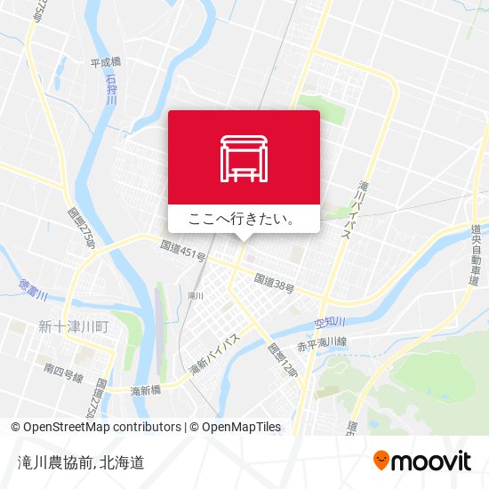 滝川農協前地図