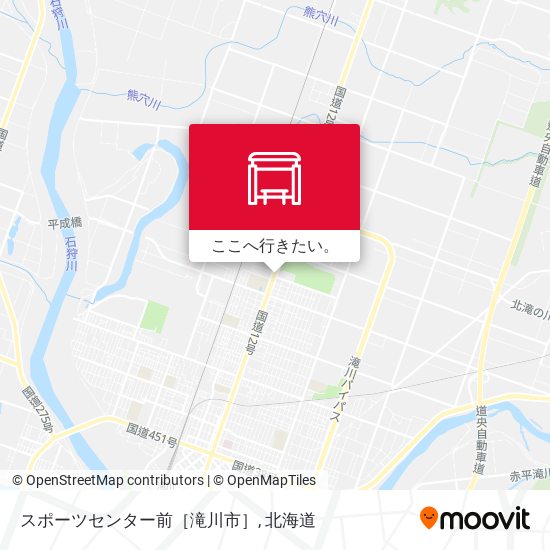 スポーツセンター前［滝川市］地図