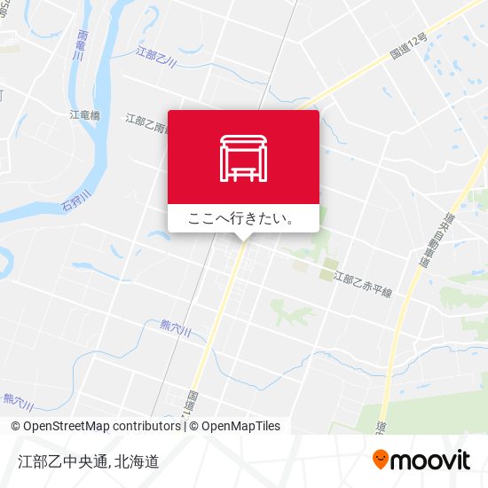 江部乙中央通地図