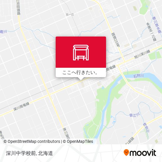 深川中学校前地図