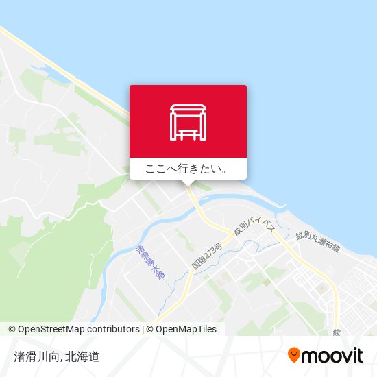 渚滑川向地図