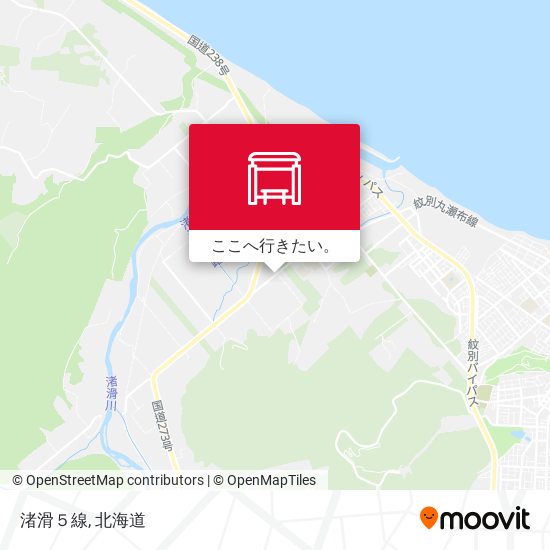 渚滑５線地図