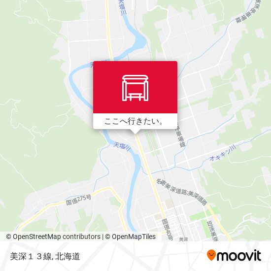 美深１３線地図