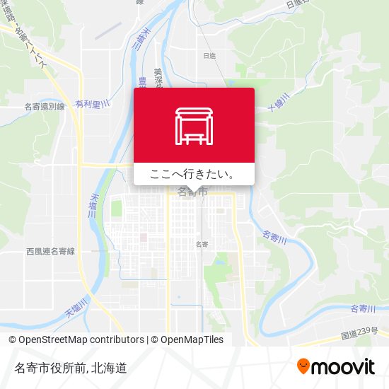 名寄市役所前地図