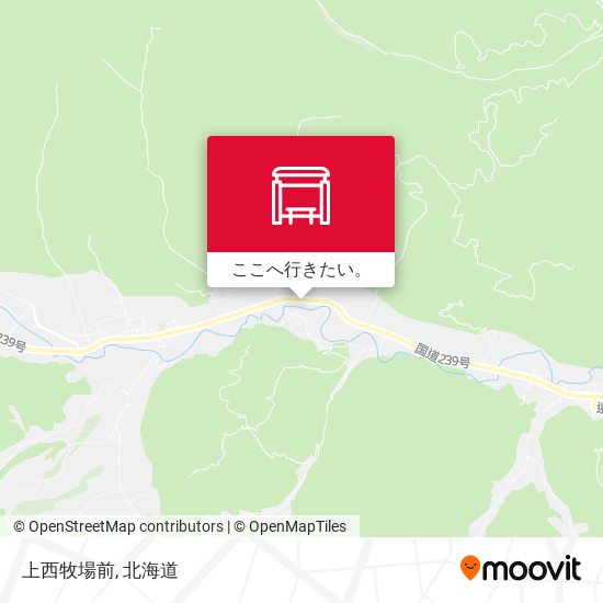 上西牧場前地図