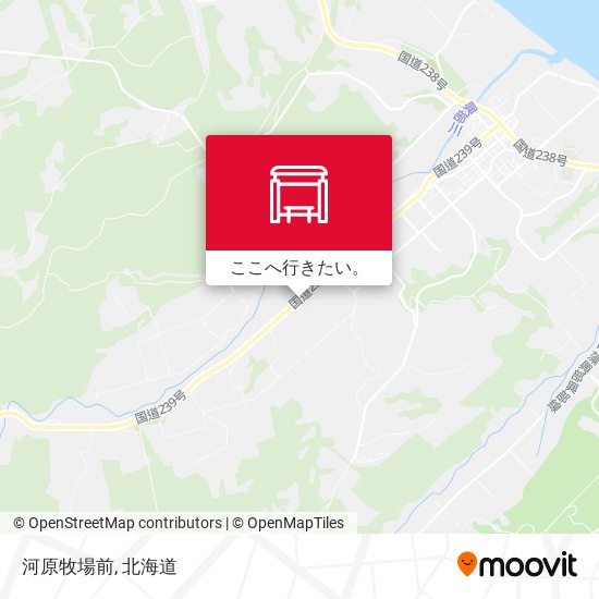 河原牧場前地図