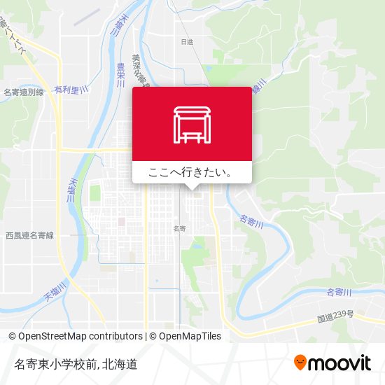 名寄東小学校前地図
