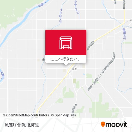 風連庁舎前地図