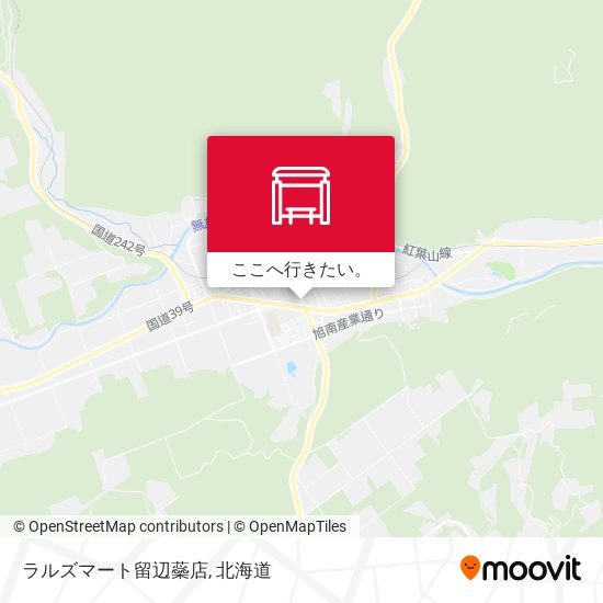 ラルズマート留辺蘂店地図