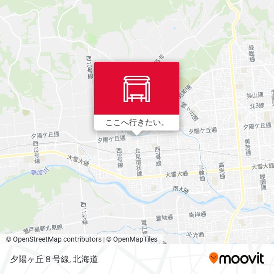 夕陽ヶ丘８号線地図
