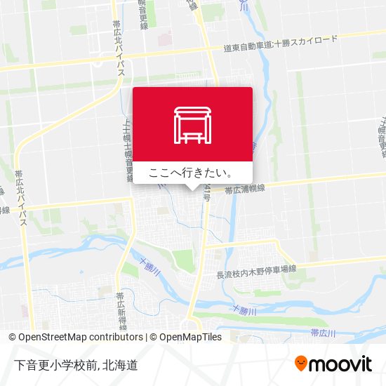 下音更小学校前地図