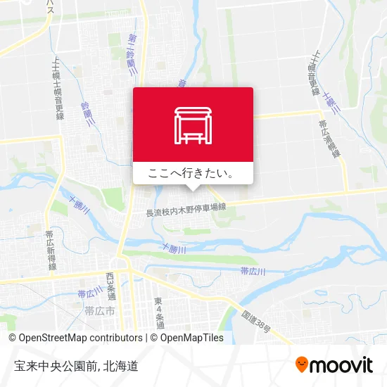 宝来中央公園前地図