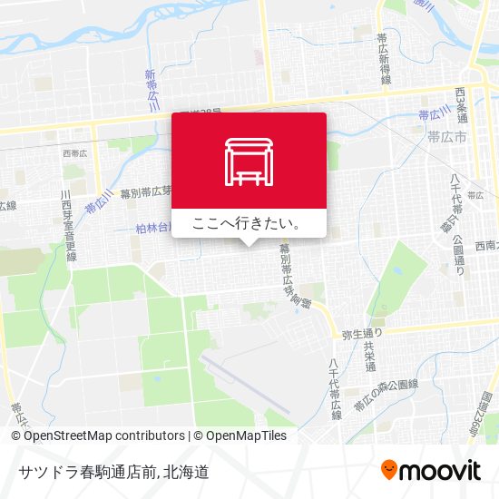 サツドラ春駒通店前地図