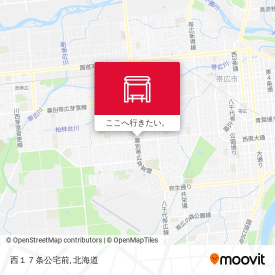 西１７条公宅前地図