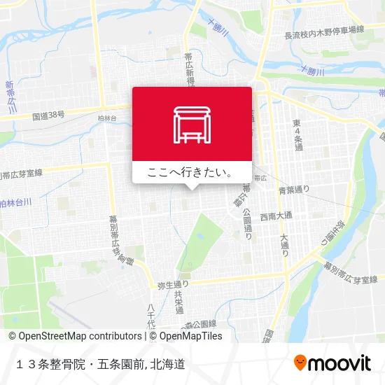 １３条整骨院・五条園前地図