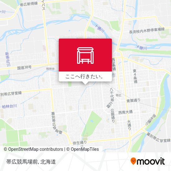 帯広競馬場前地図