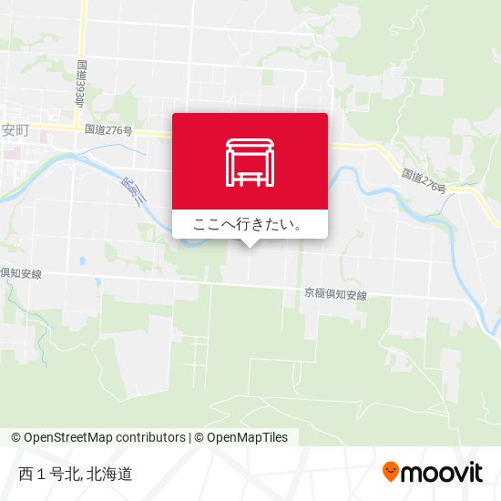 西１号北地図