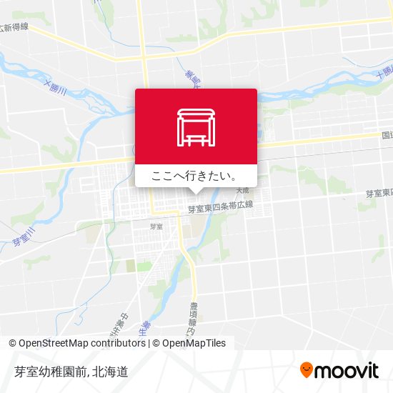 芽室幼稚園前地図