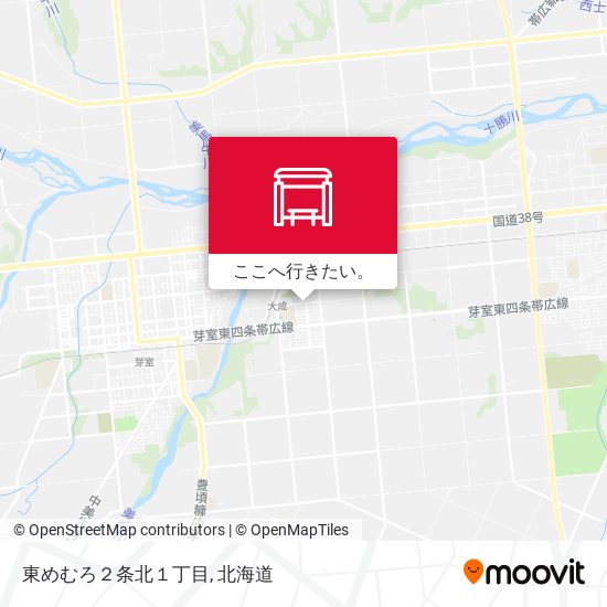 東めむろ２条北１丁目地図