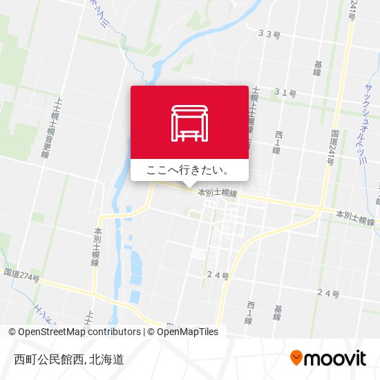 西町公民館西地図