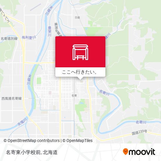 名寄東小学校前地図