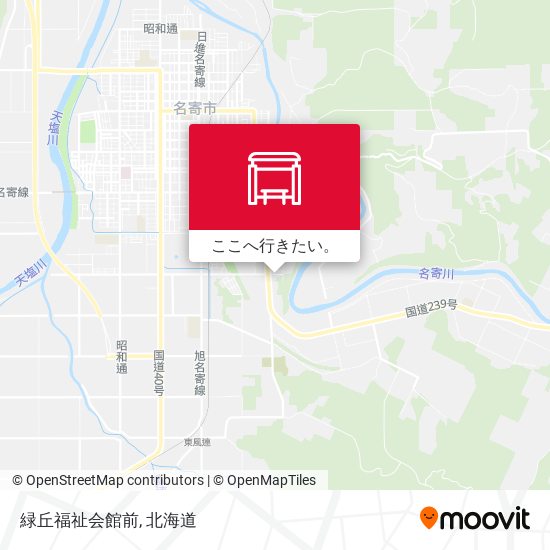 緑丘福祉会館前地図